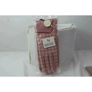 ladies pink fashion gloves